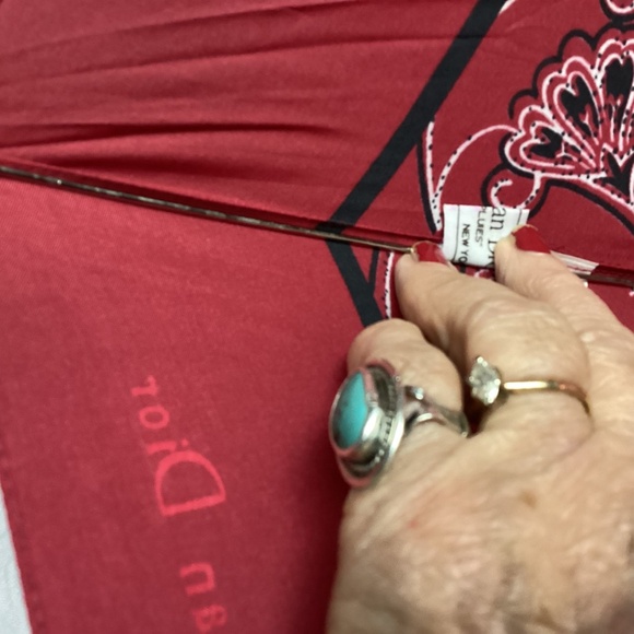 Christian Dior Umbrella RED DESIGN.  Print Multicolor Vintage♥️ - Picture 11 of 12